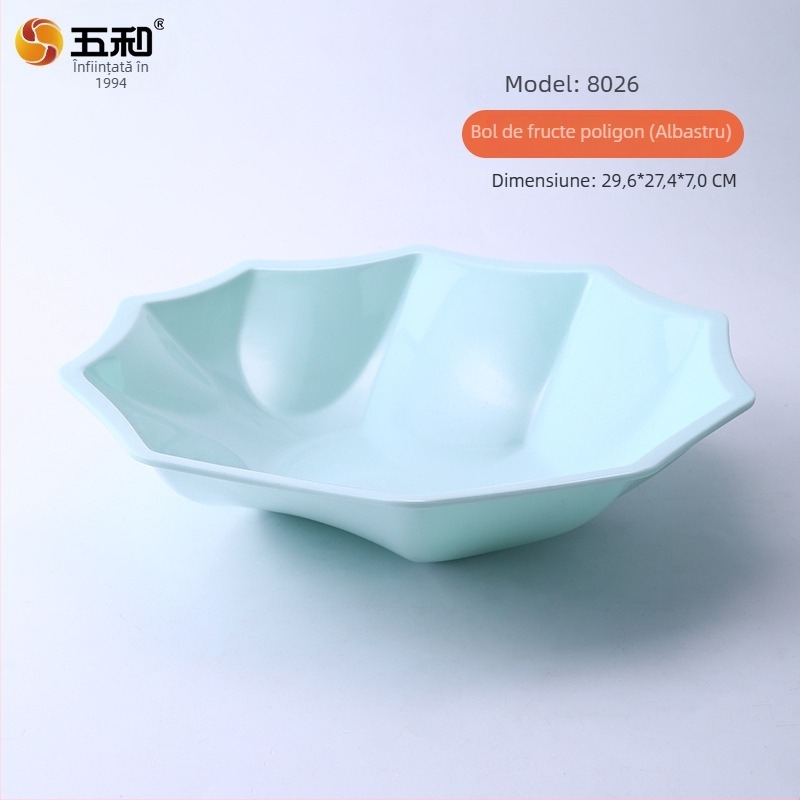 Farfurie de fructe din melamină, în stil european, pentru uz casnic, design creativ personalizabil pentru fructe uscate, sufragerie modernă pentru gustări și nuci.