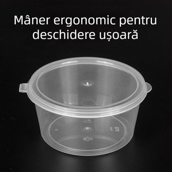 Cutie de sos de unică folosință, rotundă, cu capac, recipient mic pentru condimente, pentru sos de ardei iute și sos de dipping, aromă de fructul pasiunii, ambalaj pentru livrare, pereți groși