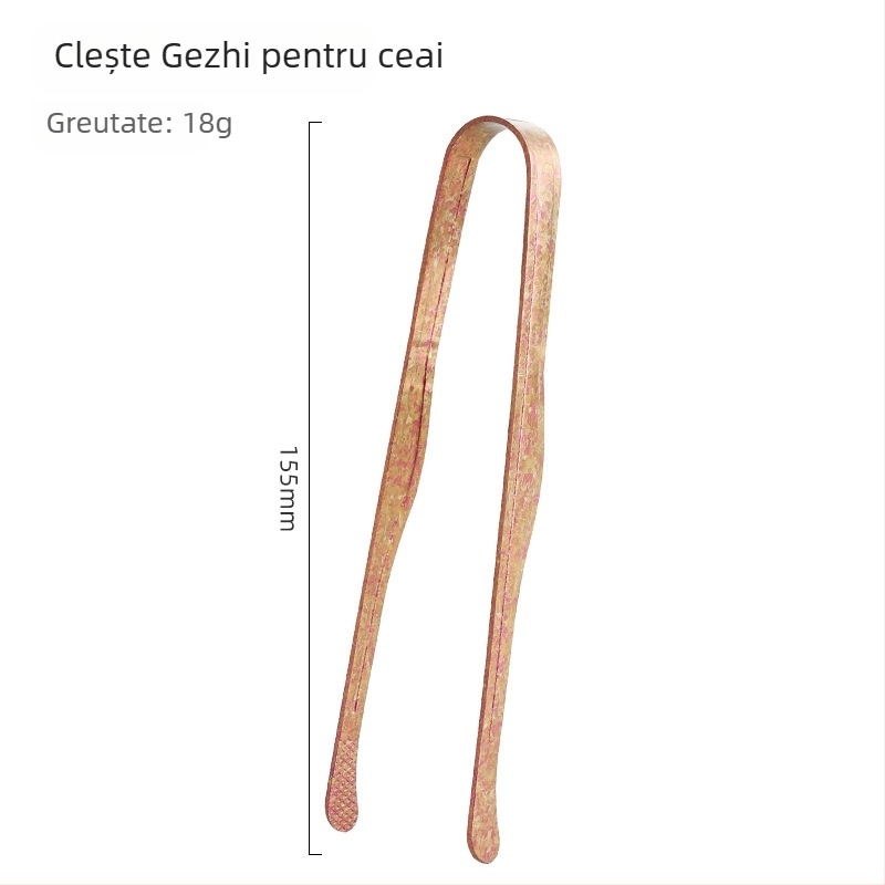 Clip de ceai din titan pur pentru ceremonia Kung Fu, clemă mai groasă pentru ceașca de ceai, accesorii din titan, pense de ceai cu flori de gheață cristalizate, clip antiderapant