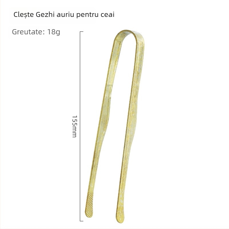 Clip de ceai din titan pur pentru ceremonia Kung Fu, clemă mai groasă pentru ceașca de ceai, accesorii din titan, pense de ceai cu flori de gheață cristalizate, clip antiderapant