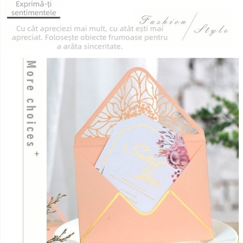 Plic coreean retro cu cataramă în formă de inimă, plic din hârtie perlată, decor creativ cu cataramă în formă de inimă, logo romantic minimalist