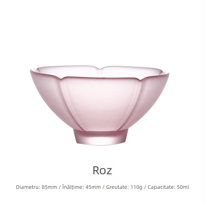 Ceașă de ceai din cristal cu lotus, set Gongfu pentru casă, ceașă de degustare și aromă