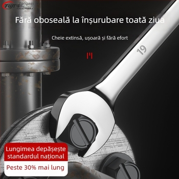 Set chei cu dublă utilizare, finisaj oglindă, deschideri 6-32 mm, oțel crom-vanadiu, duritate înaltă, rezistent la rugină, husă din țesătură