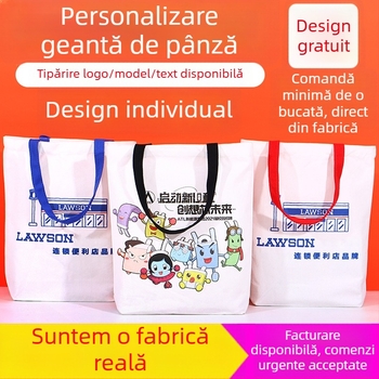 Geantă din pânză personalizabilă cu logo – geantă de cumpărături ecologică