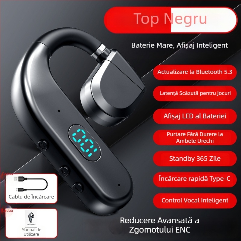 Nothing 2025 Căști Bluetooth Fără Fir pentru Un Ureche, Poartă pe Stânga sau Dreapta, Durată Mare a Bateriei, Reducere a Zgomotului