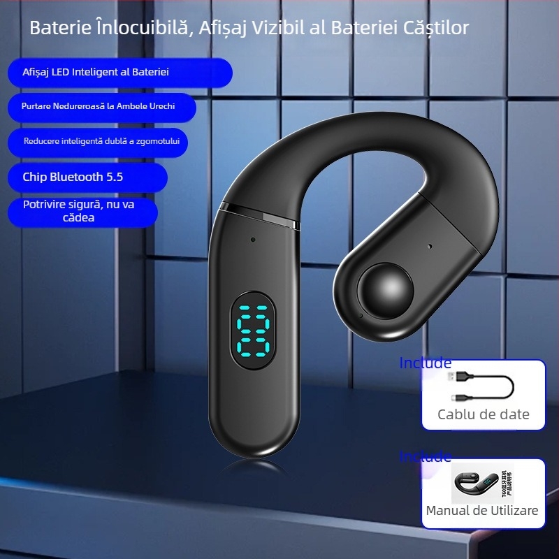 Nothing 2025 Căști Bluetooth Fără Fir pentru Un Ureche, Poartă pe Stânga sau Dreapta, Durată Mare a Bateriei, Reducere a Zgomotului