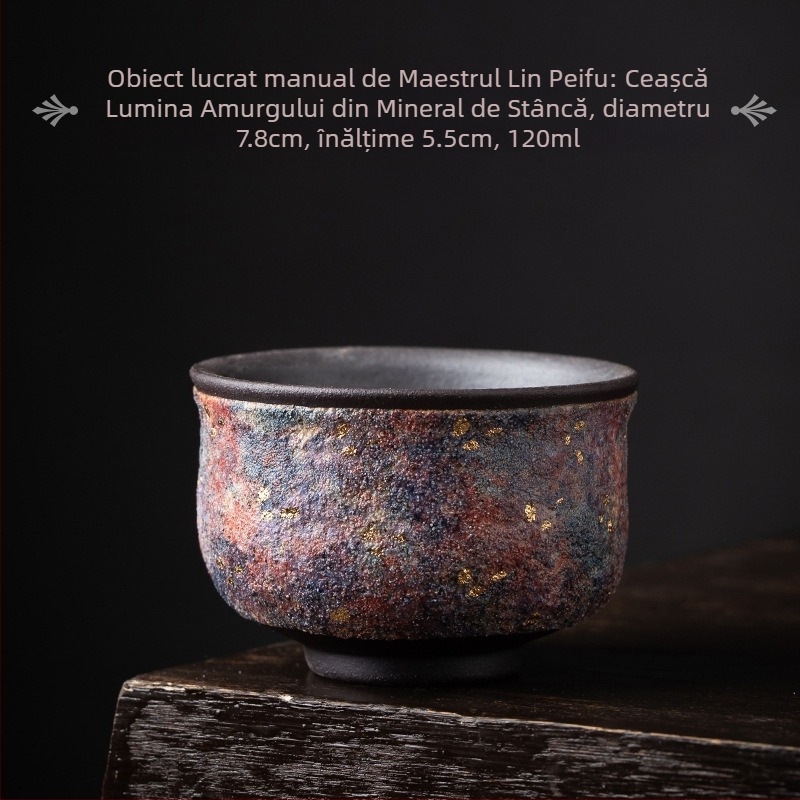 Ceașcă de ceai din ceramică arsă la cuptor cu lemn, pentru utilizare personală, cadou creativ pentru ceai