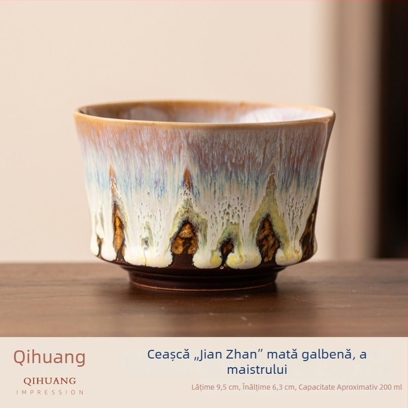 Set de cești de cafea cu farfurioară, în stil european, lux mic, ceramică cu glazură periată, ceașcă de ceai retro