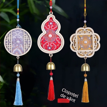 Brocart Song handmade DIY clopot de vânt cu perle – decor suspendat în stil chinezesc nou pentru activități în familie și teambuilding