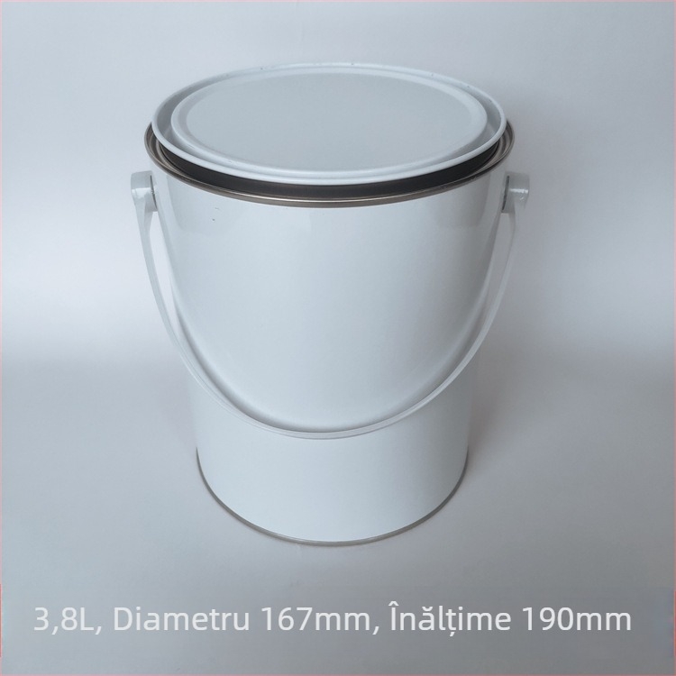 Borcan rotund din tablă cu etanșare ermetică pentru depozitare