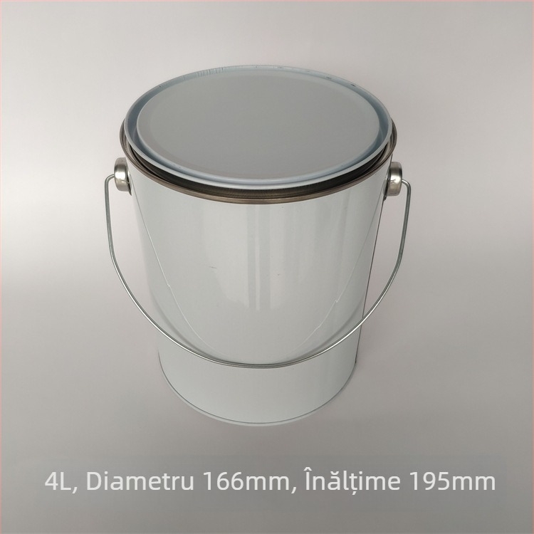 Borcan rotund din tablă cu etanșare ermetică pentru depozitare