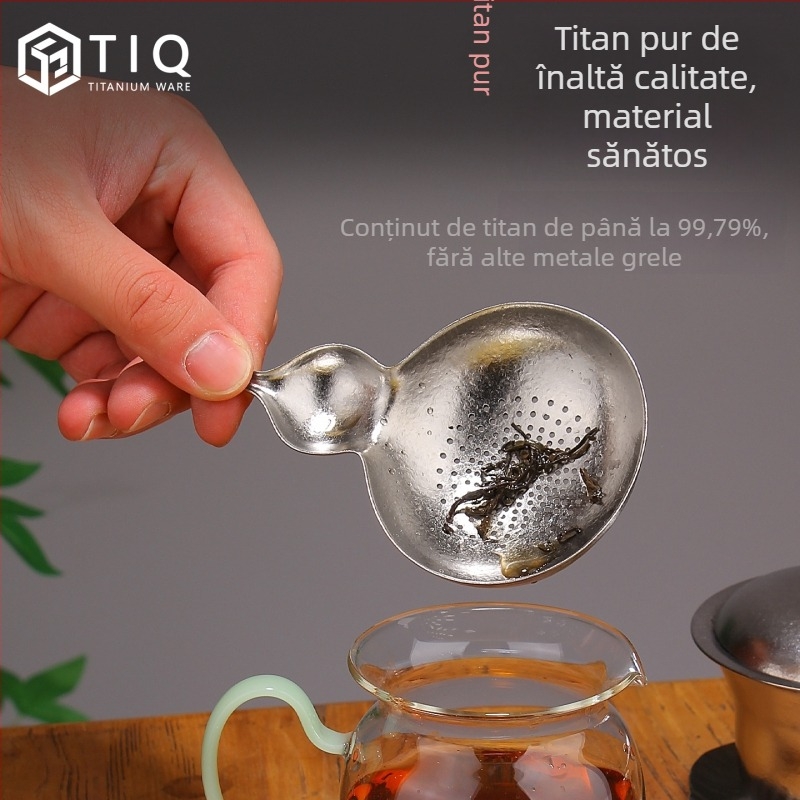 Filtru de ceai din titan, cu formă de dovleac, pentru Gongfu