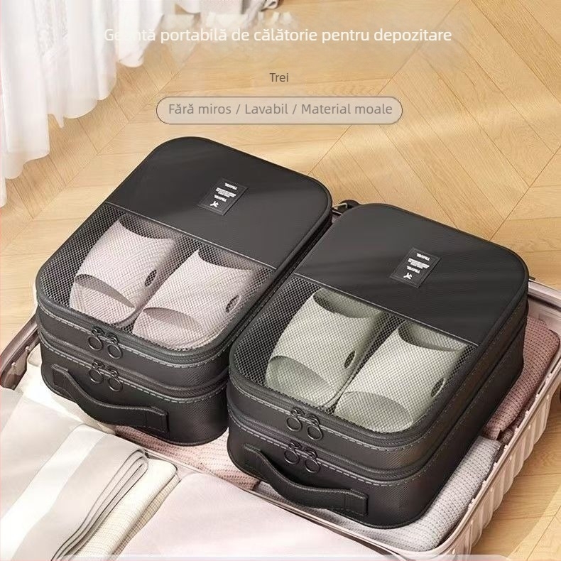 Geantă de călătorie pentru pantofi, cu mai multe compartimente, portabilă, impermeabilă și protecție împotriva prafului
