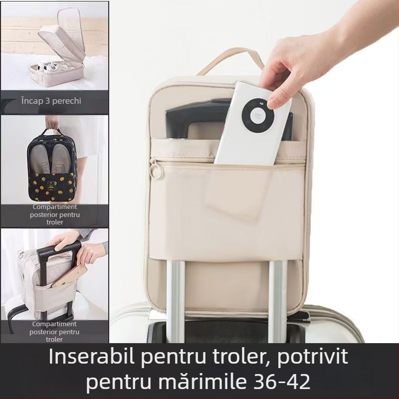 Geantă de călătorie pentru pantofi, cu mai multe compartimente, portabilă, impermeabilă și protecție împotriva prafului