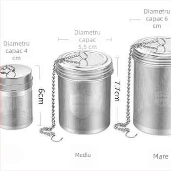 Filtru de ceai din oțel inoxidabil 304 pentru ceainic — infuzor, bilă pentru condimente, coș pentru condimente
