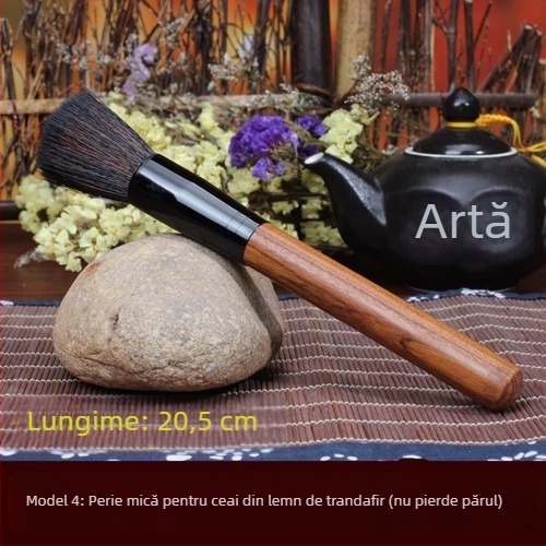 Set de pensule pentru ceremonia ceaiului, din bambus și lemn de abanos, pentru curățarea ceainicelor