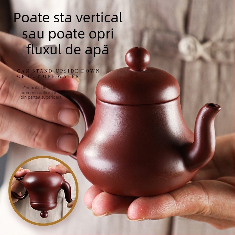 Chaozhou Zhu Ni ceainic din lut purpuriu – lucrat manual, capacitate mică, set de ceai