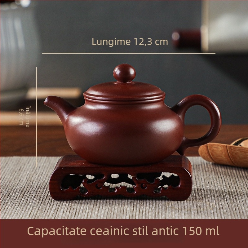 Chaozhou Zhu Ni ceainic din lut purpuriu – lucrat manual, capacitate mică, set de ceai