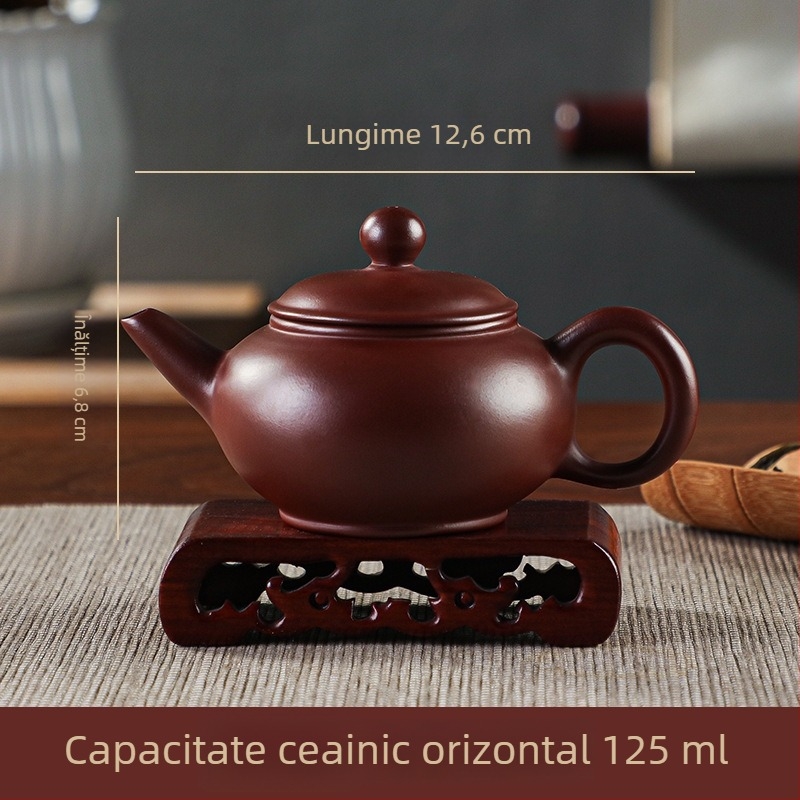 Chaozhou Zhu Ni ceainic din lut purpuriu – lucrat manual, capacitate mică, set de ceai