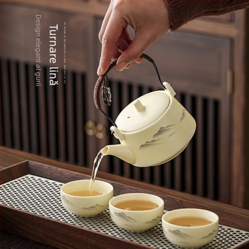 Set de ceai ceramic inspirat de Forbidden City – Cadou pentru vârstnici și profesori, elegant și practic, cadou corporativ