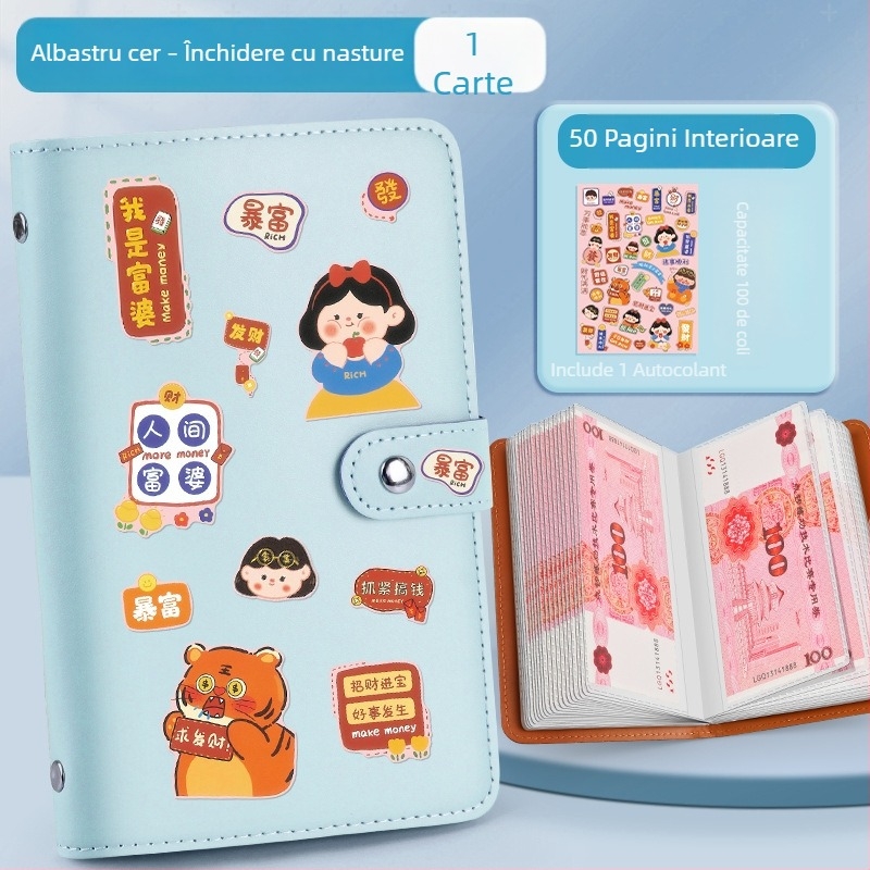 Carte de depozitare RMB, cu capacitate mare, dosar de colecție a bancnotelor