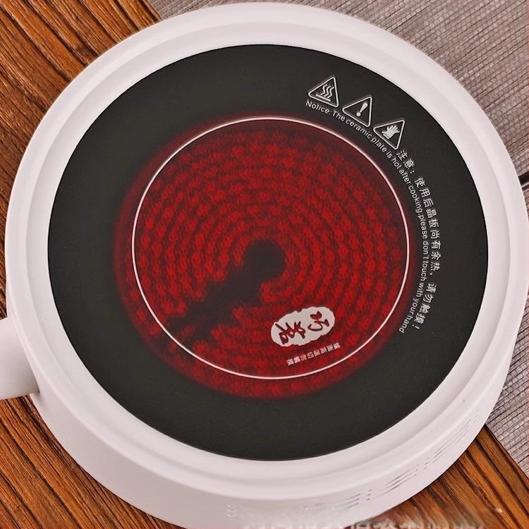 Ceainic din sticlă cu mâner lateral, borosilikat rezistent la temperaturi înalte, realizat manual, pentru fierberea apei