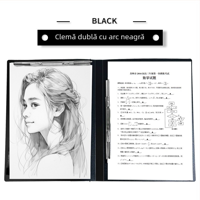 Dosar metalic A4 cu clipuri simple sau duble pentru documente de birou