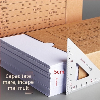 Cutie de depozitare pentru documente contabile, sigilare dublă, din hârtie Kraft, carton