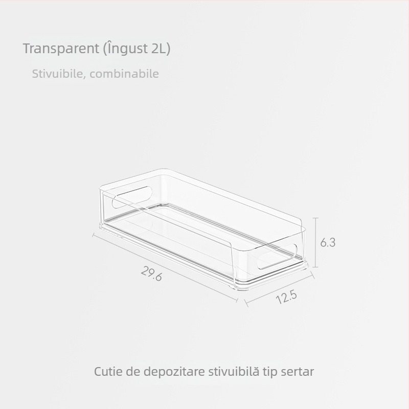 Organizator transparent pentru documente și papetărie de birou, cu sertare și opțiune de stivuire