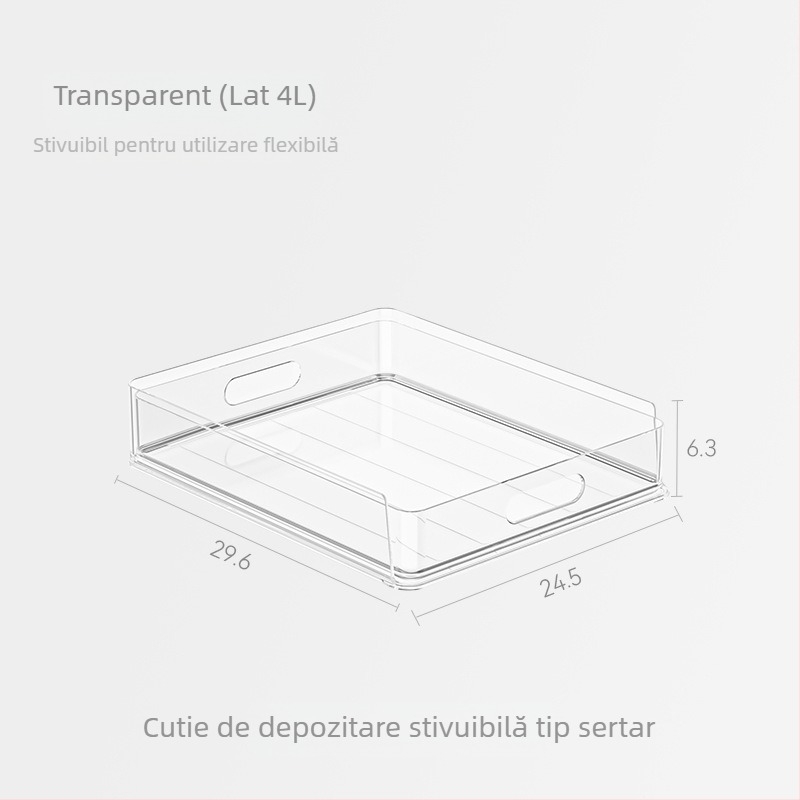 Organizator transparent pentru documente și papetărie de birou, cu sertare și opțiune de stivuire
