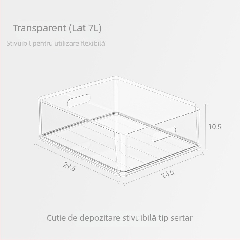 Organizator transparent pentru documente și papetărie de birou, cu sertare și opțiune de stivuire