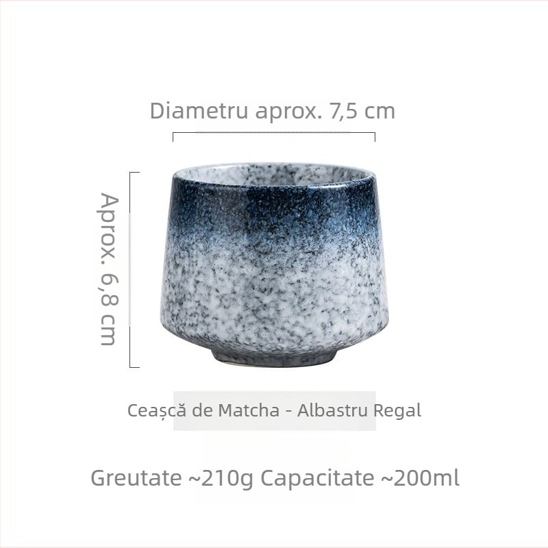 Ceașcă ceramică în stil japonez: simplă, creativă, vintage, pentru ceai, apă, matcha și cafea; pentru uz casnic și cafenea.