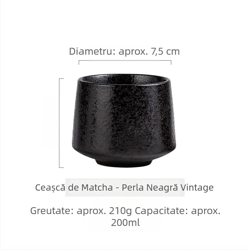 Ceașcă ceramică în stil japonez: simplă, creativă, vintage, pentru ceai, apă, matcha și cafea; pentru uz casnic și cafenea.