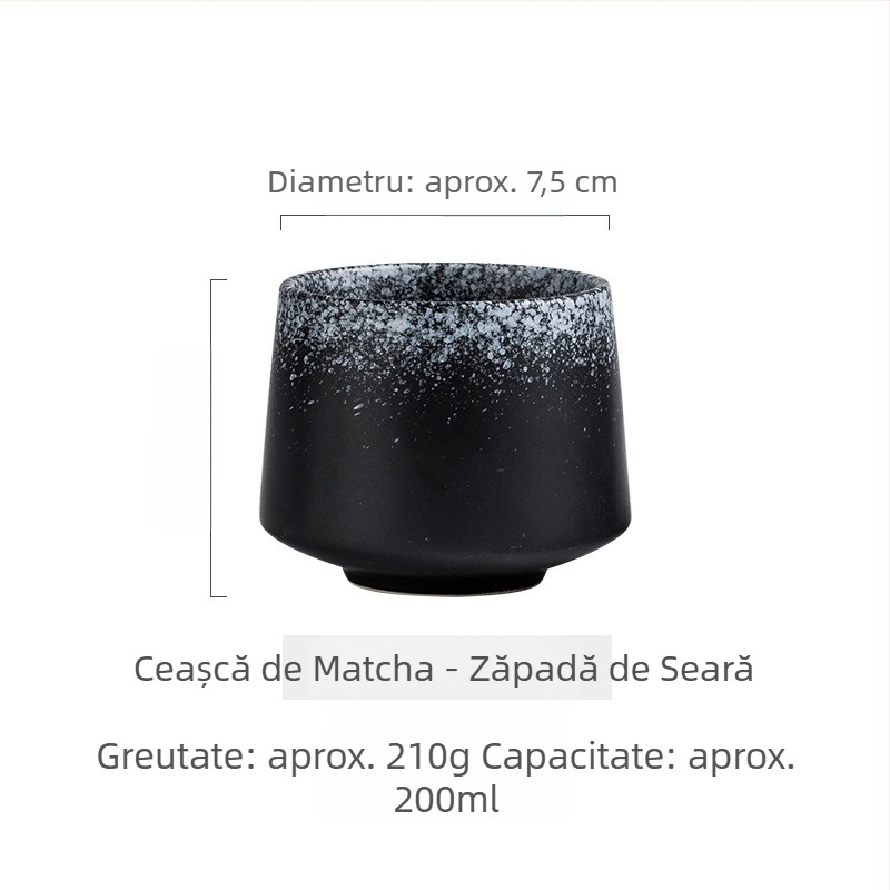 Ceașcă ceramică în stil japonez: simplă, creativă, vintage, pentru ceai, apă, matcha și cafea; pentru uz casnic și cafenea.