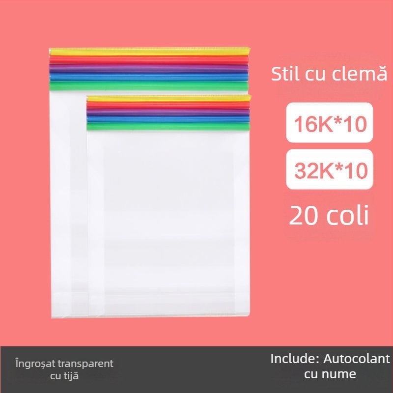 Husă transparentă groasă pentru caiete, din plastic, rezistentă la apă, pentru elevi
