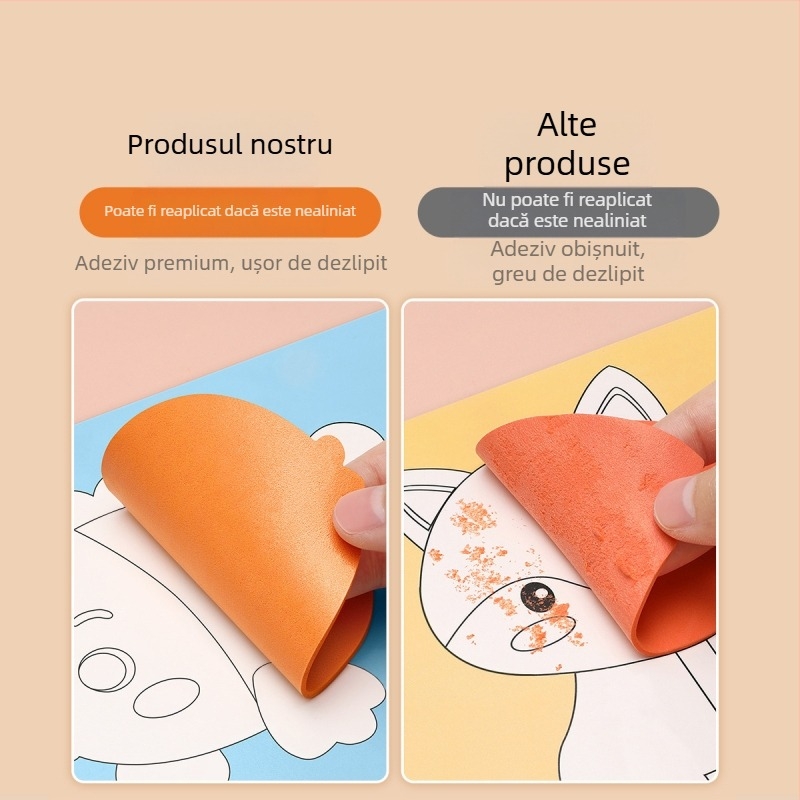 Set de autocolante EVA 3D pentru copii – temă Prințesa, kit DIY educațional cu autocolante