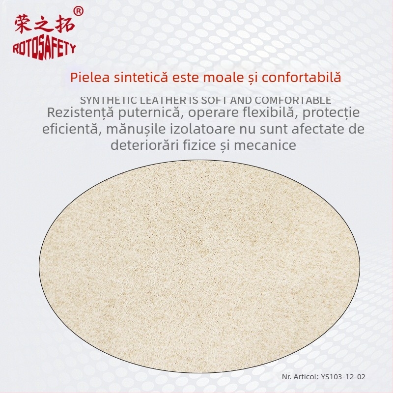 Mănuși de protecție din piele izolante pentru lucru sub tensiune – anti-tăiere, anti-înțepare, rezistente la uzură, respirabile