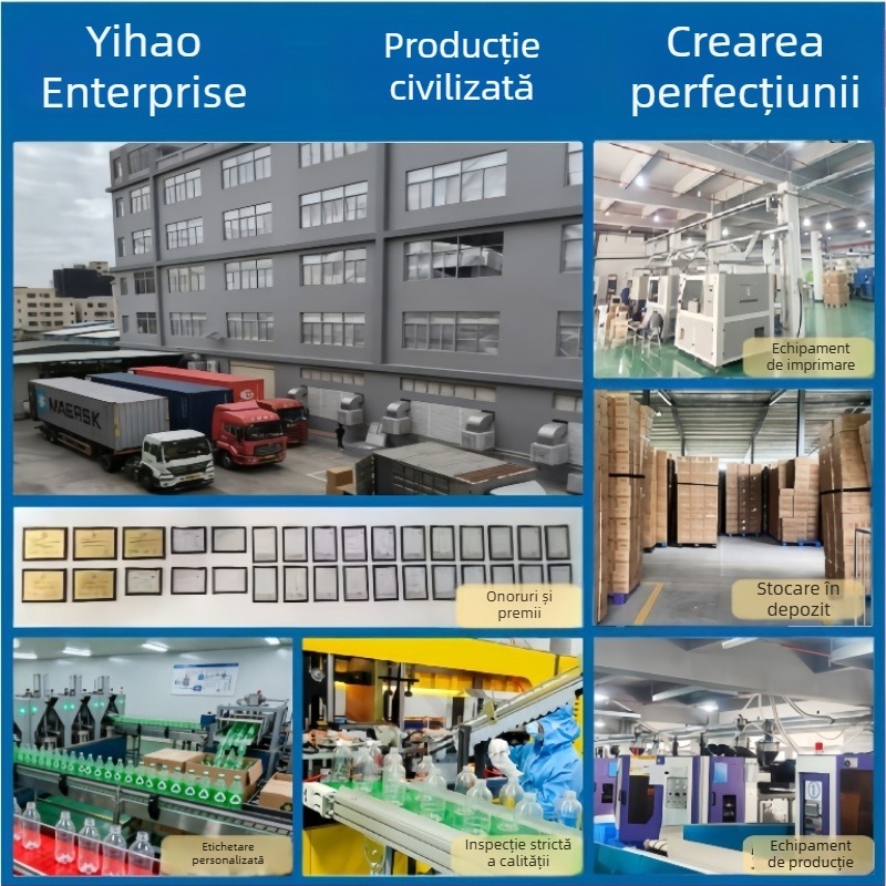 Sticlă transparentă din plastic cu capac, 500 ml – de calitate alimentară, pentru sucuri, băuturi, enzime și miere