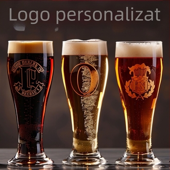 Pahare din sticlă pentru bere artizanală, capacitate mare 501–600 ml, transparent, stil modern pentru baruri și restaurante
