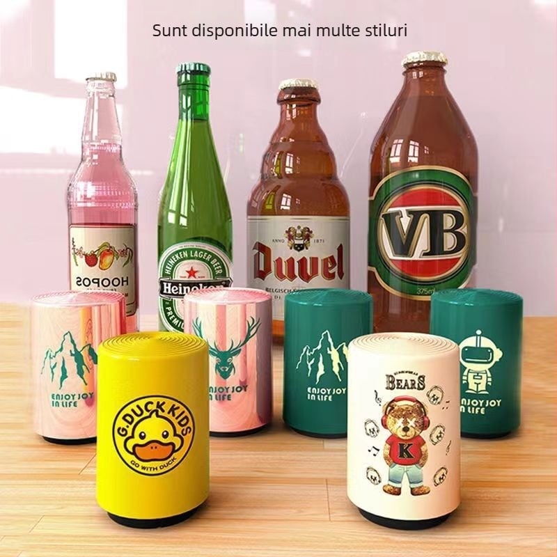 Deschizător de sticle de bere cu ursuleț, mecanism de apăsare, fără urme, automat, design creativ personalizat