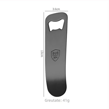Deschizător de sticle de bere din oțel inoxidabil 304 – cadou corporativ creativ cu imprimare a logo-ului