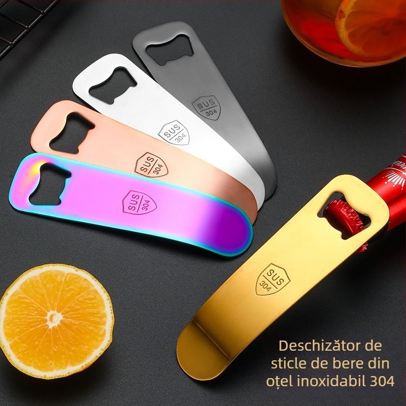 Deschizător de sticle de bere din oțel inoxidabil 304 – cadou corporativ creativ cu imprimare a logo-ului