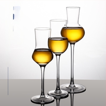 Pahar de degustare din cristal cu picior înalt, design dintr-o singură piesă pentru degustarea vinului, imprimare logo