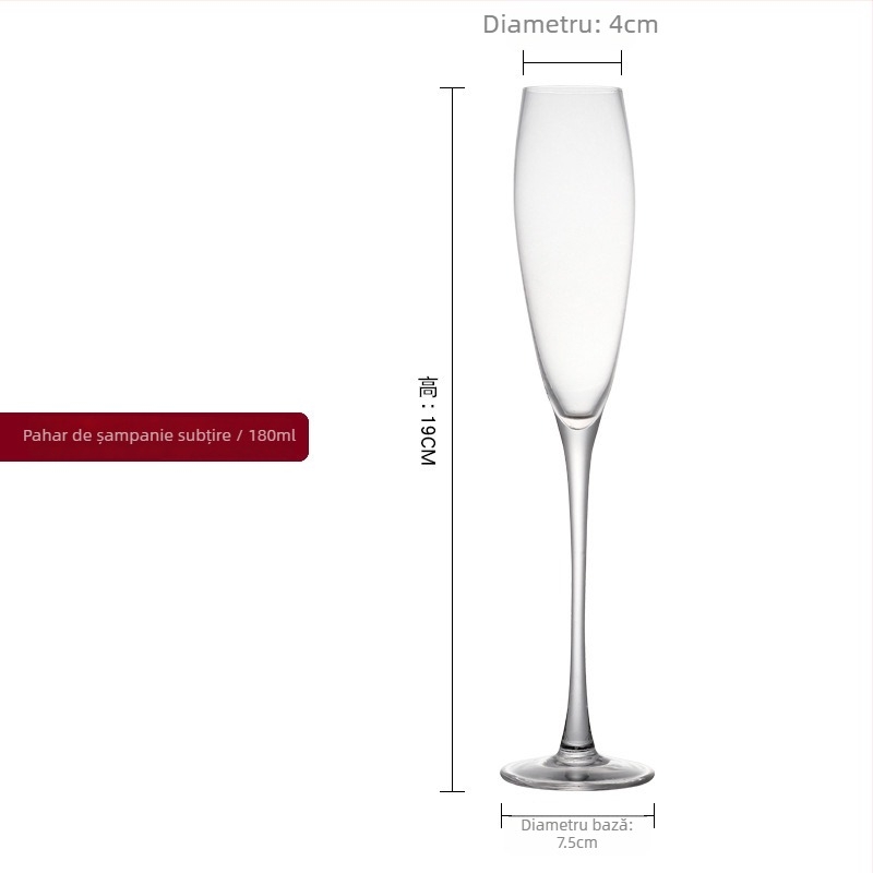 Set de pahare de șampanie din sticlă de cristal pentru uz casnic, pahare creative de vin pentru cupluri și nunți