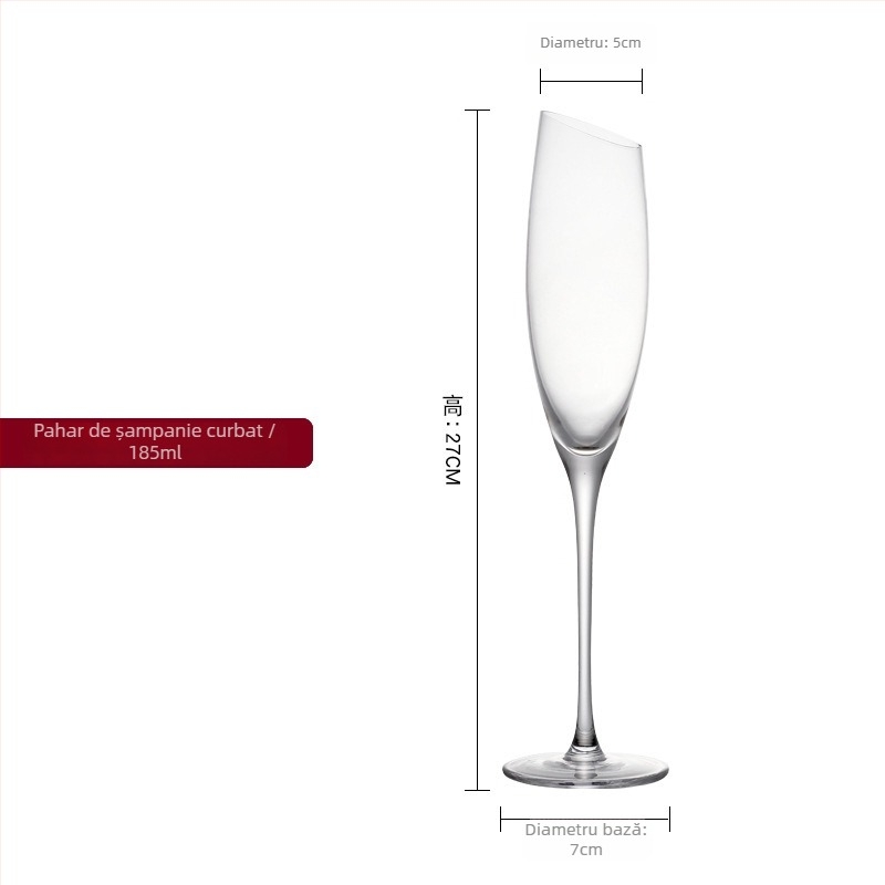 Set de pahare de șampanie din sticlă de cristal pentru uz casnic, pahare creative de vin pentru cupluri și nunți