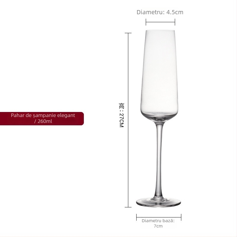 Set de pahare de șampanie din sticlă de cristal pentru uz casnic, pahare creative de vin pentru cupluri și nunți