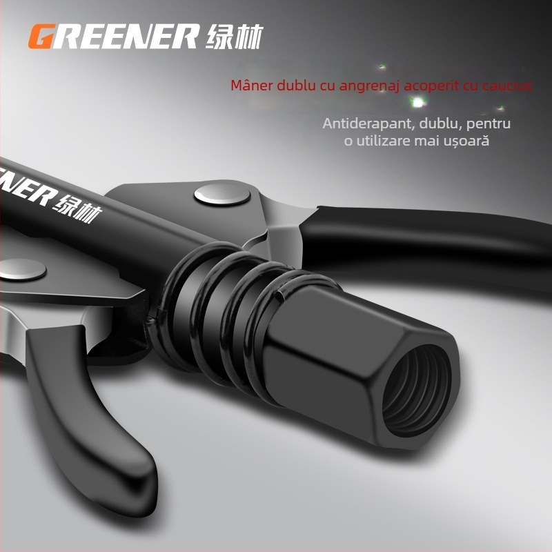 Green Forest duză pentru pistol de ungere, cu presiune înaltă, închidere manuală tip clemă, duză de injecție a lubrifiantului, accesoriu durabil