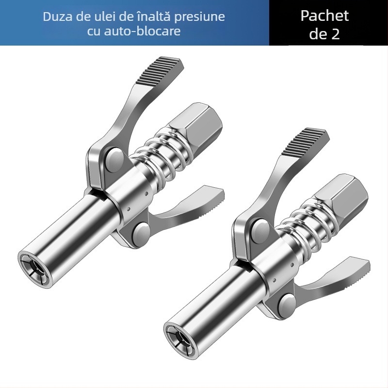 Green Forest duză pentru pistol de ungere, cu presiune înaltă, închidere manuală tip clemă, duză de injecție a lubrifiantului, accesoriu durabil