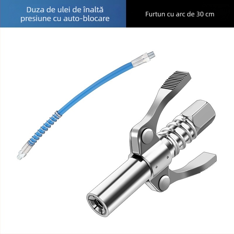 Green Forest duză pentru pistol de ungere, cu presiune înaltă, închidere manuală tip clemă, duză de injecție a lubrifiantului, accesoriu durabil