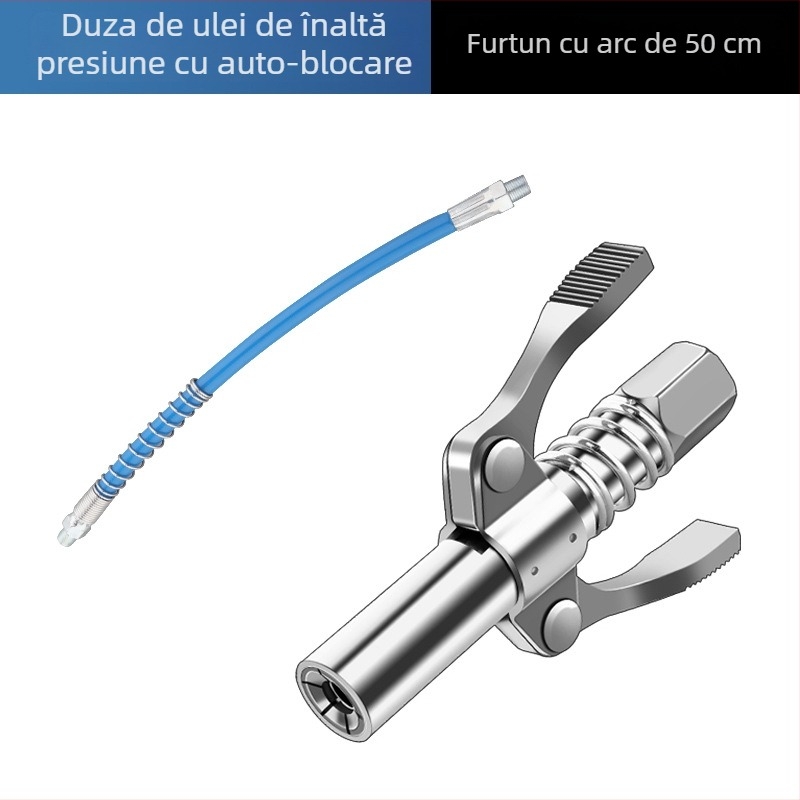 Green Forest duză pentru pistol de ungere, cu presiune înaltă, închidere manuală tip clemă, duză de injecție a lubrifiantului, accesoriu durabil